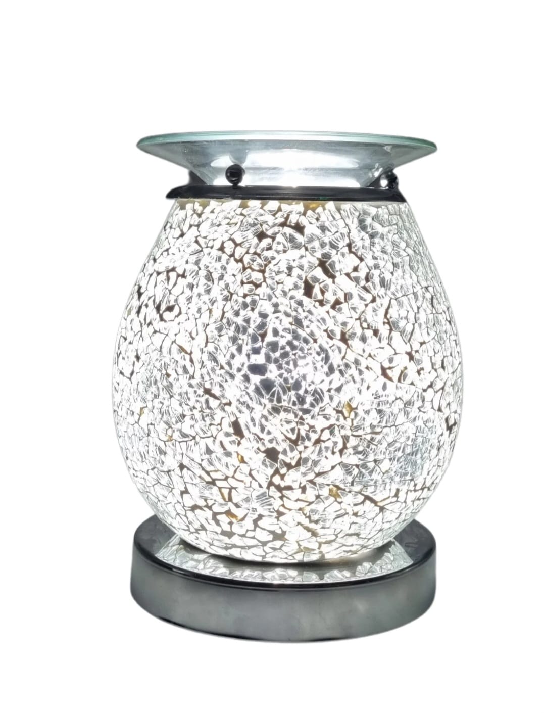 Electric Wax Burner Touch Mosaic - Silver