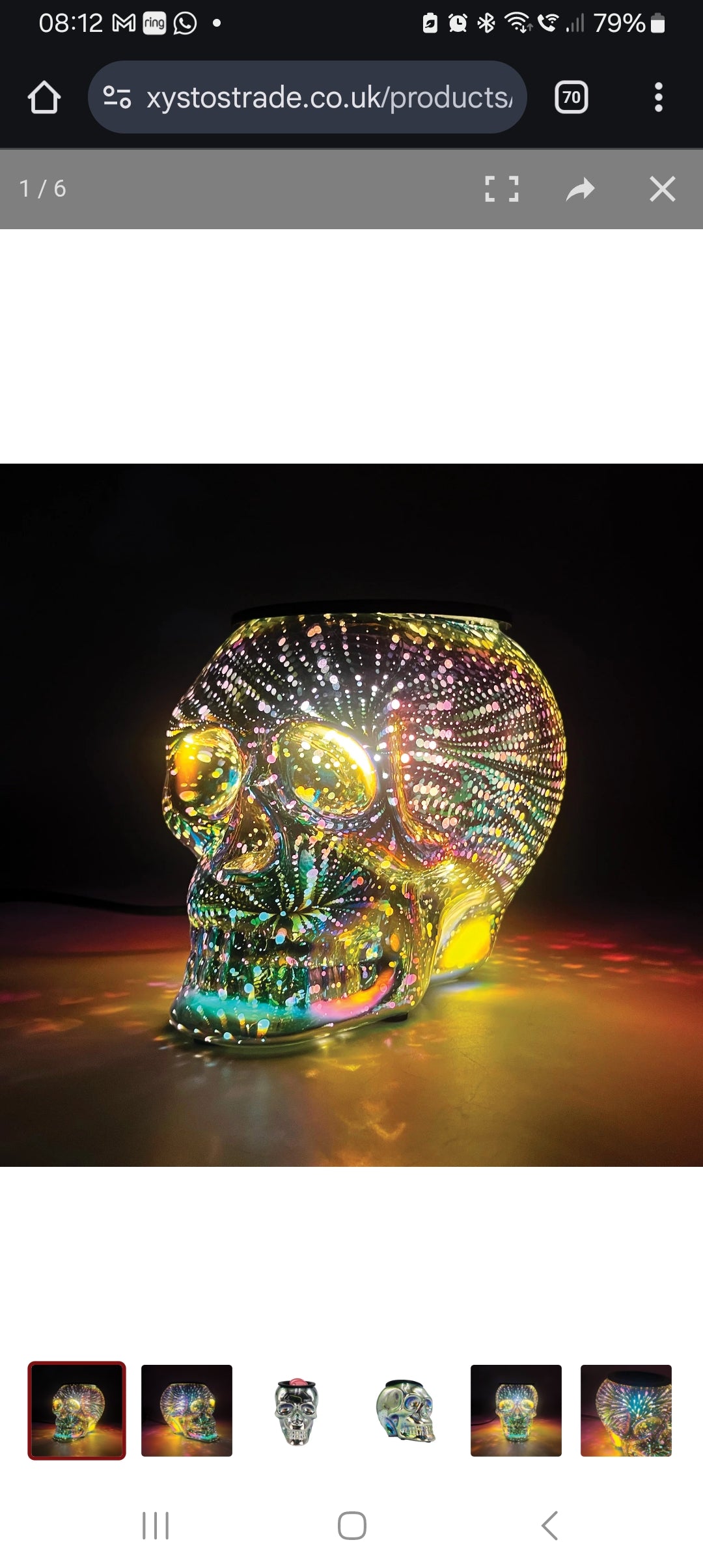 INFINITY SKULL ELECTRIC MELT BURNER