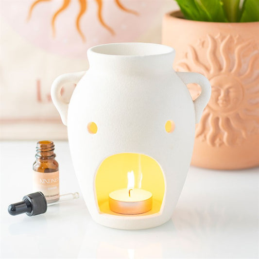 Vase shaped oil and wax burner
