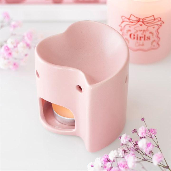 Pink heart oil/wax burner