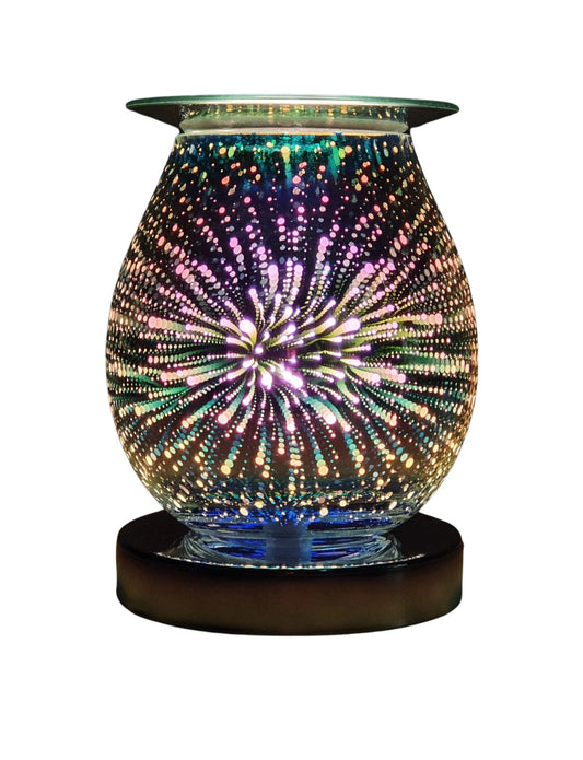 Firework-touch electric wax melter-lamp